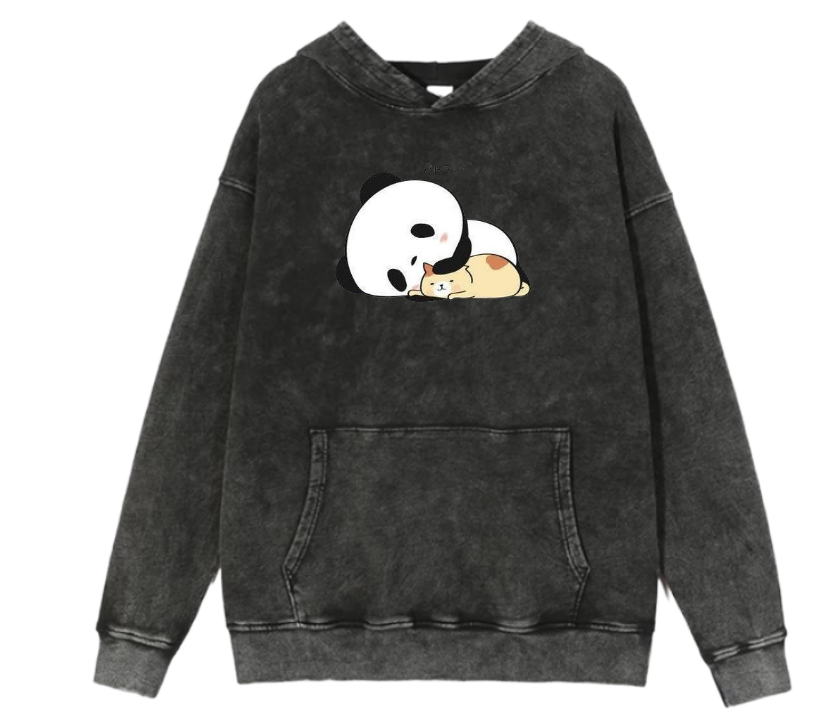 PANDA Oversize Hoodie Washed 4