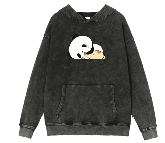PANDA Oversize Hoodie Washed 4