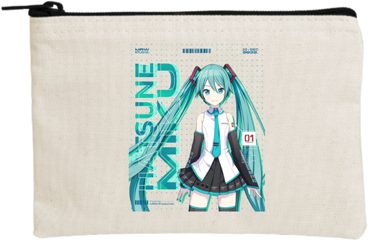 Hatsune Miku wallet pencil case Beige 4