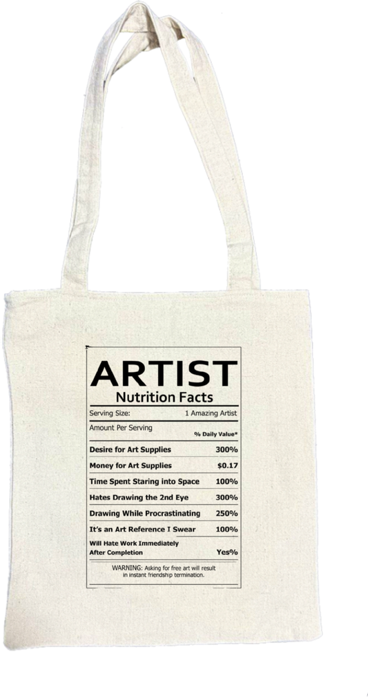 ARTIST Back text tote bag beige 112