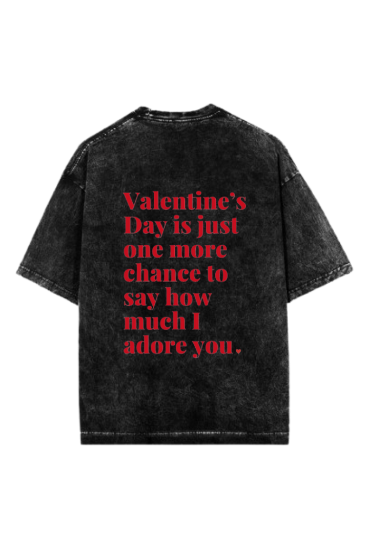 VaIentine coupIe One Size t- shirt Washed Back 4