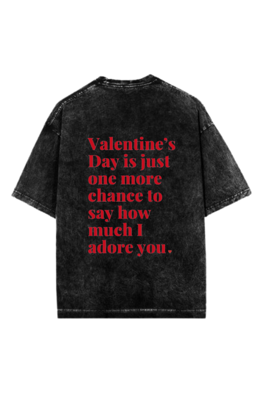 VaIentine coupIe One Size t- shirt Washed Back 4