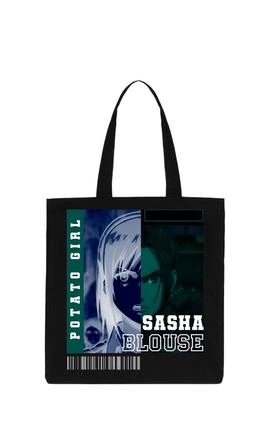 Anime Attack on titan shingeki no kyojin Aot Black tote bag 5