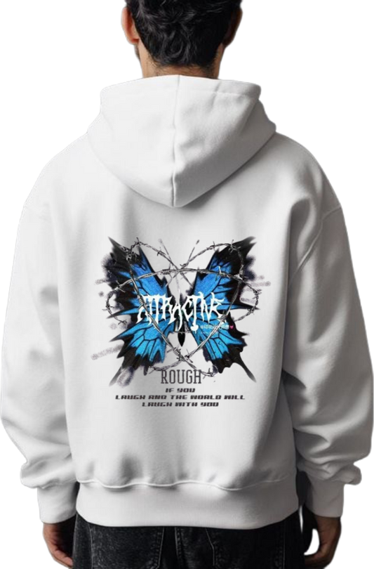 butterflies Oversize Hoodie White Back 4