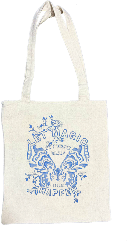 butterflies tote bag Beige 4