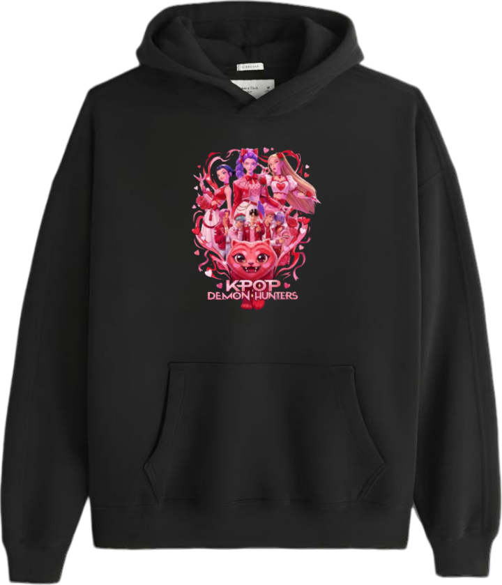 Hunterix kpop Oversize  Hoodie Black 4
