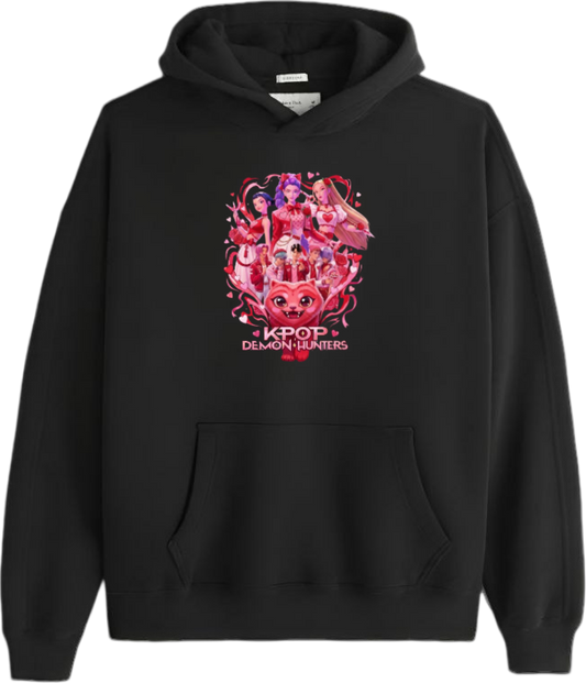 Hunterix kpop Oversize  Hoodie Black 4