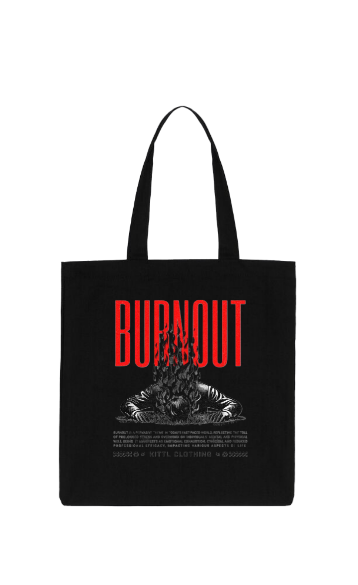 BURNOUT tote bag Black 4