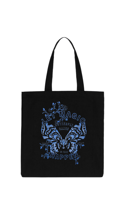 butterflies tote bag Black 4