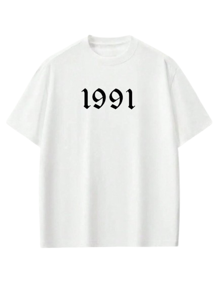 age t- shirt White 1991