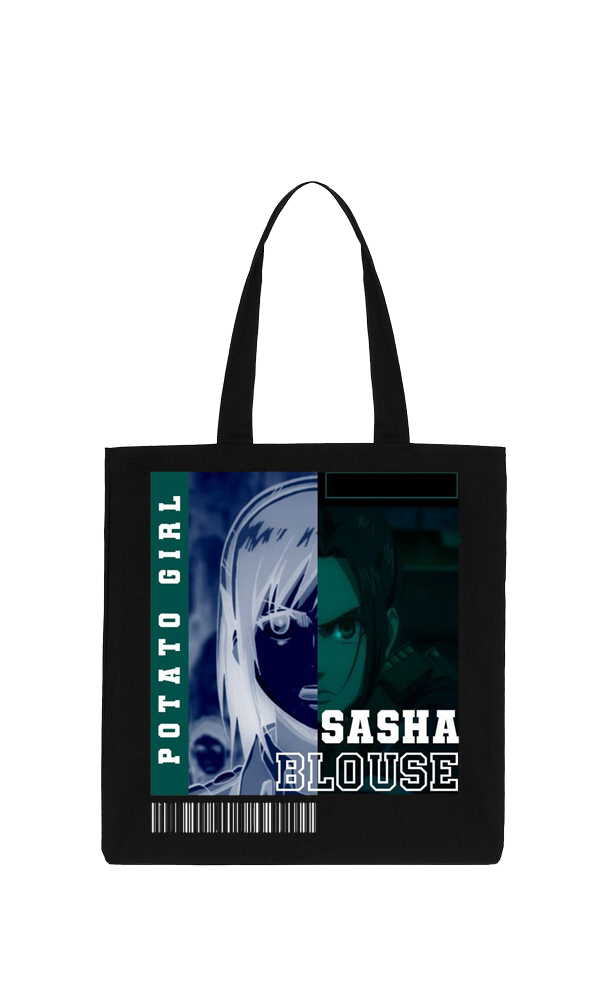 Anime Attack on titan shingeki no kyojin Aot Black tote bag 3