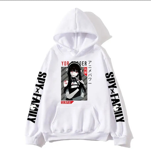 spy x family OverSize hoodie White  R 4
