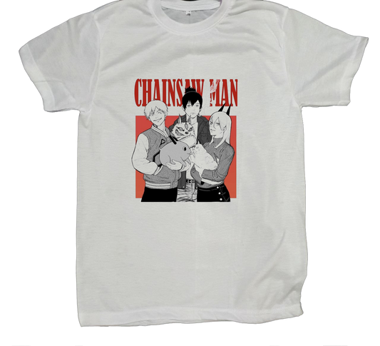 Chainsaw Man t- shirt fat White 4