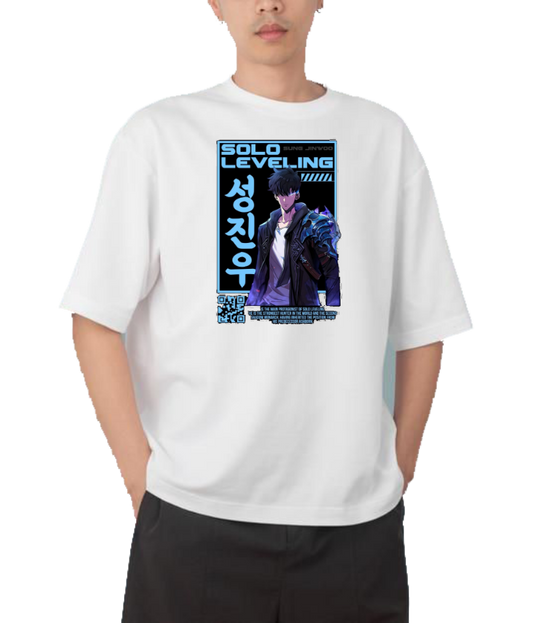 Solo Leveling t- shirt One Size White 4