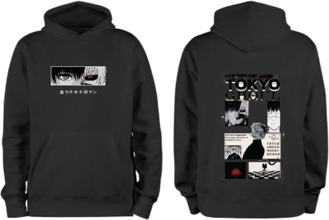 Tokyo Ghoul One Size hoodie Black Back 4