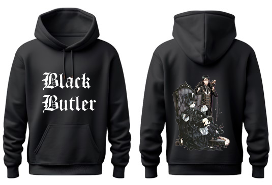 Black Butler One Size hoodie Black Back 4