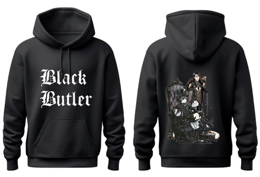 Black Butler One Size hoodie Black Back 4