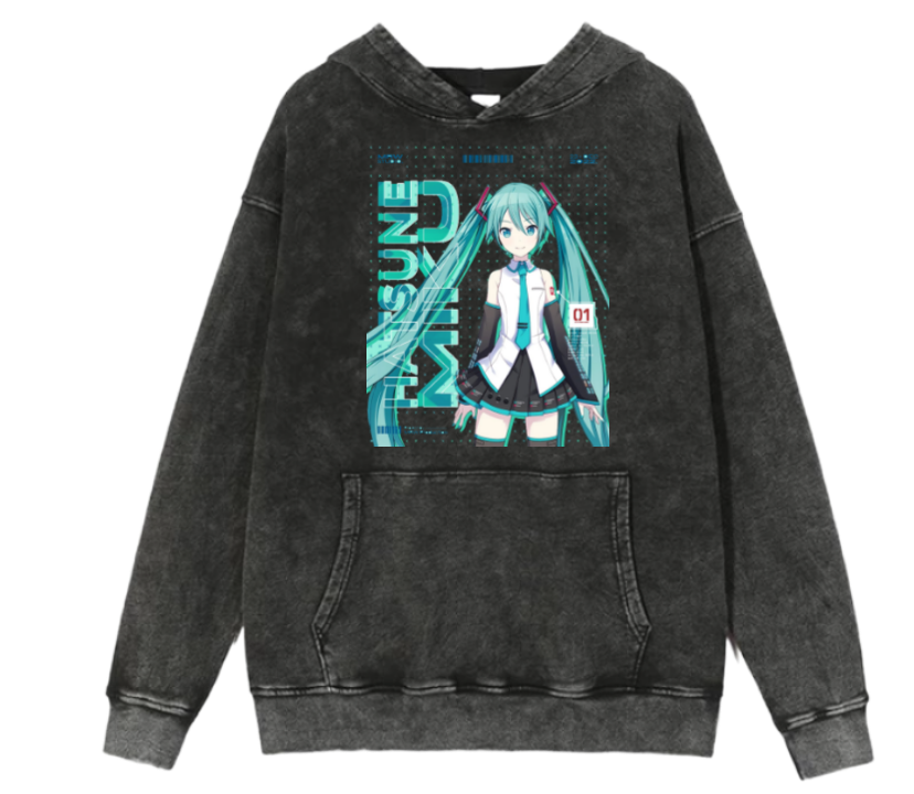 Hatsune Miku One Size hoodie Washed 4