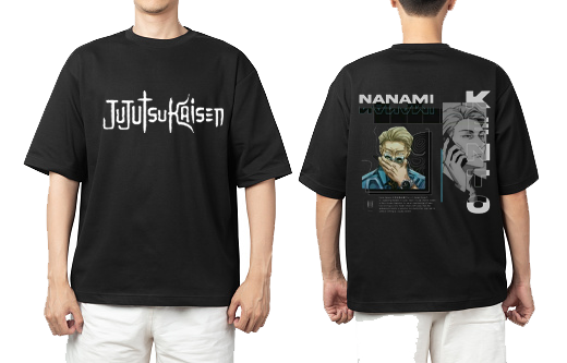 tjujutsu kaisen GOJO Oversize t- shirt Black Back  4
