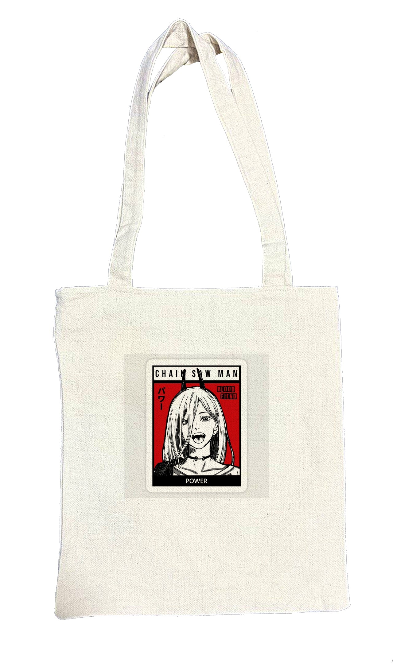 Chainsaw Man tote bag beige 1