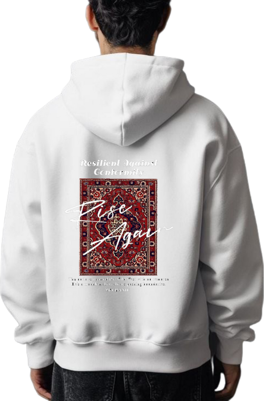 Resilient Against Confermilk. Over Size hoodie White Back 53