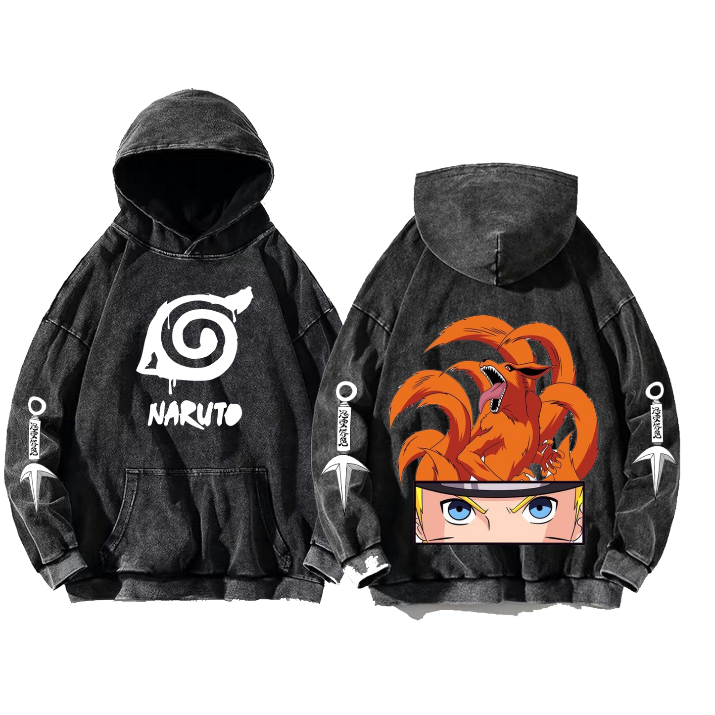 Naruto Shippuden One Size hoodie Washed Back 4