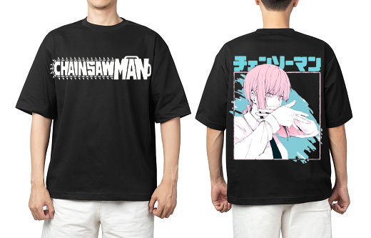 Chainsaw Man t- shirt One Size Black Back 4