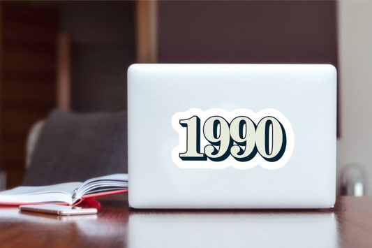 age Laptop Sticker 1990