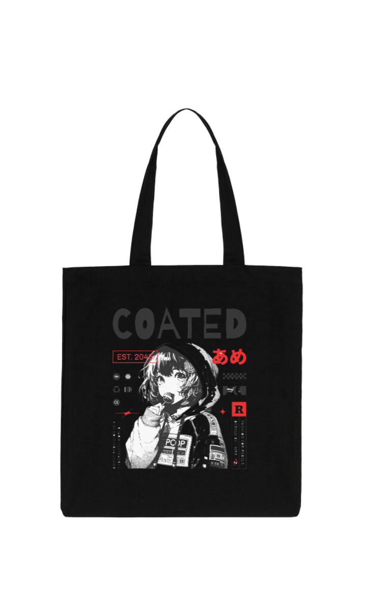 COATED tote bag Black 87