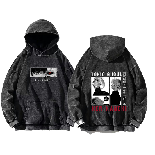 Tokyo ghoul One Size hoodie Washed Back 4