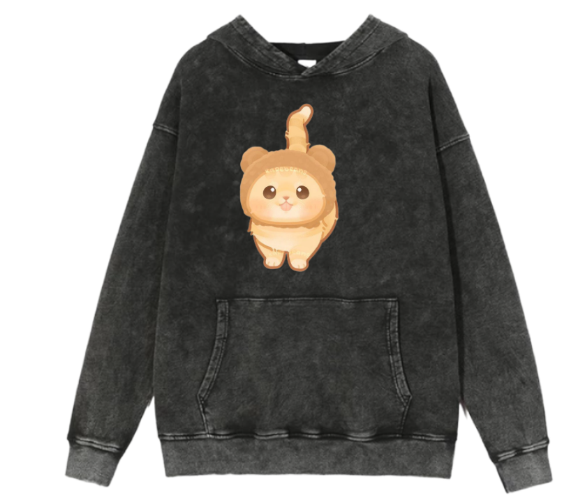 cat Oversize Hoodie Washed 4