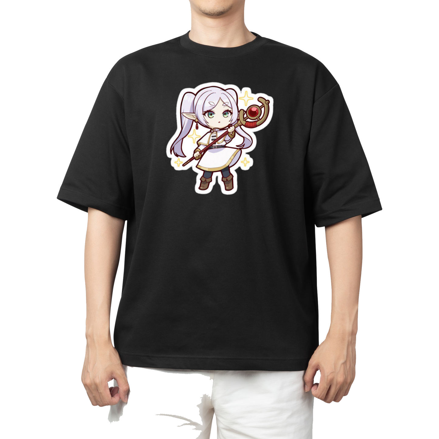 Frieren Beyond Journey's End t- shirt One Size Black 4