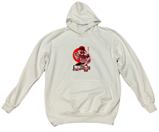 Anime baki oversize hoodie White 4