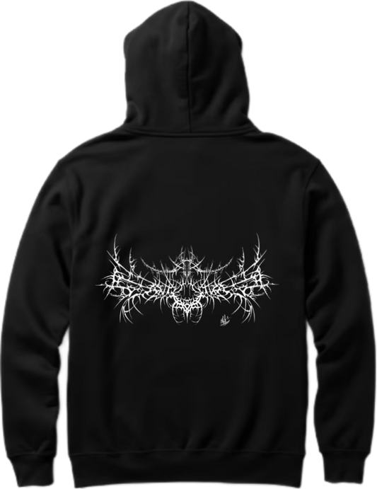 Goth Oversize Hoodie Black Back 4