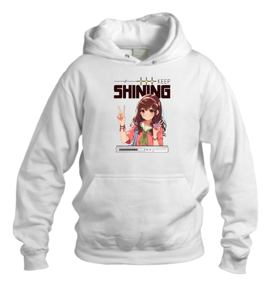 RANDOM ANIME GIRL Oversize  Hoodie White 4