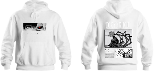 okyo Ghoul One Size hoodie White Back 4