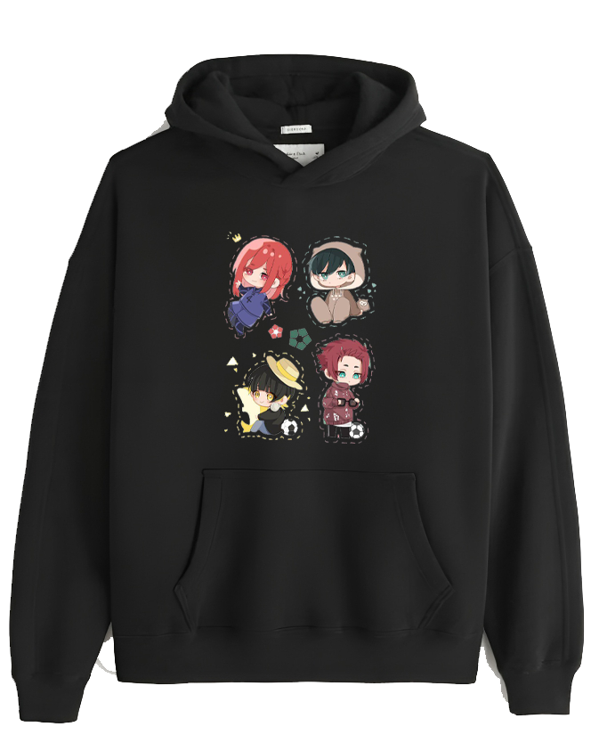 blue lock One Size hoodie Black 4