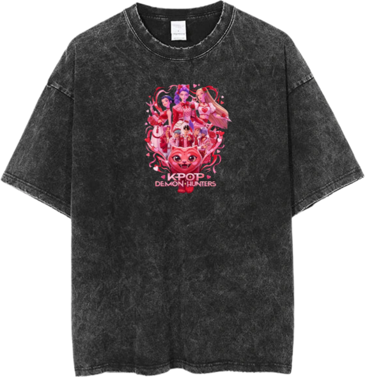 Hunterix kpop  t- shirt Washed  4