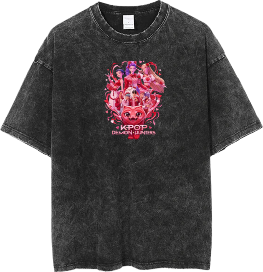 Hunterix kpop  t- shirt Washed  4