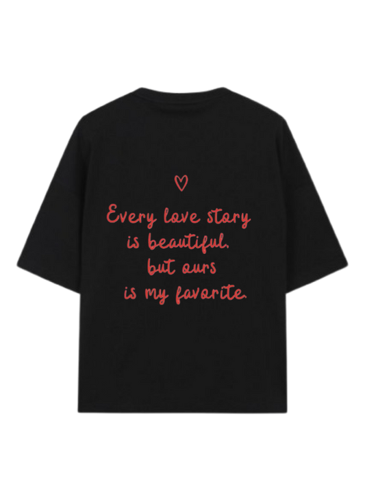 VaIentine coupIe t- shirt Black Back 4