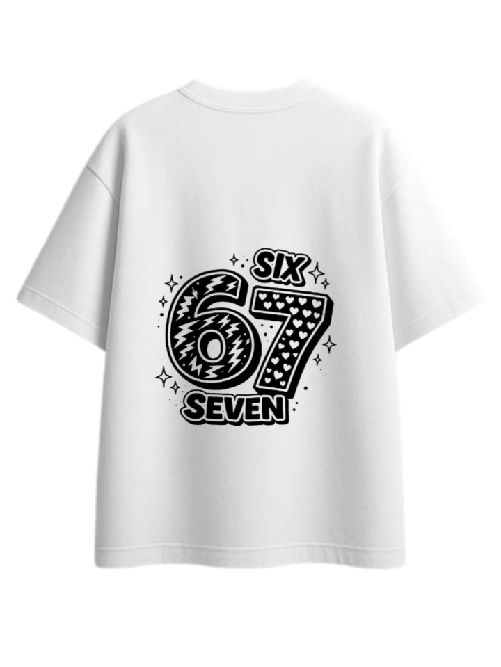 67 designs One Size t- shirt White Back 4