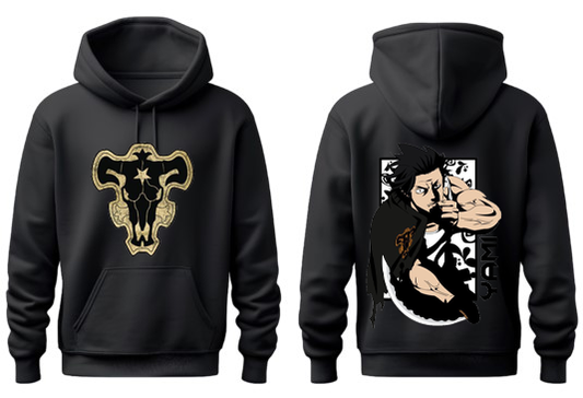 Black clover One Size hoodie Black Back 13