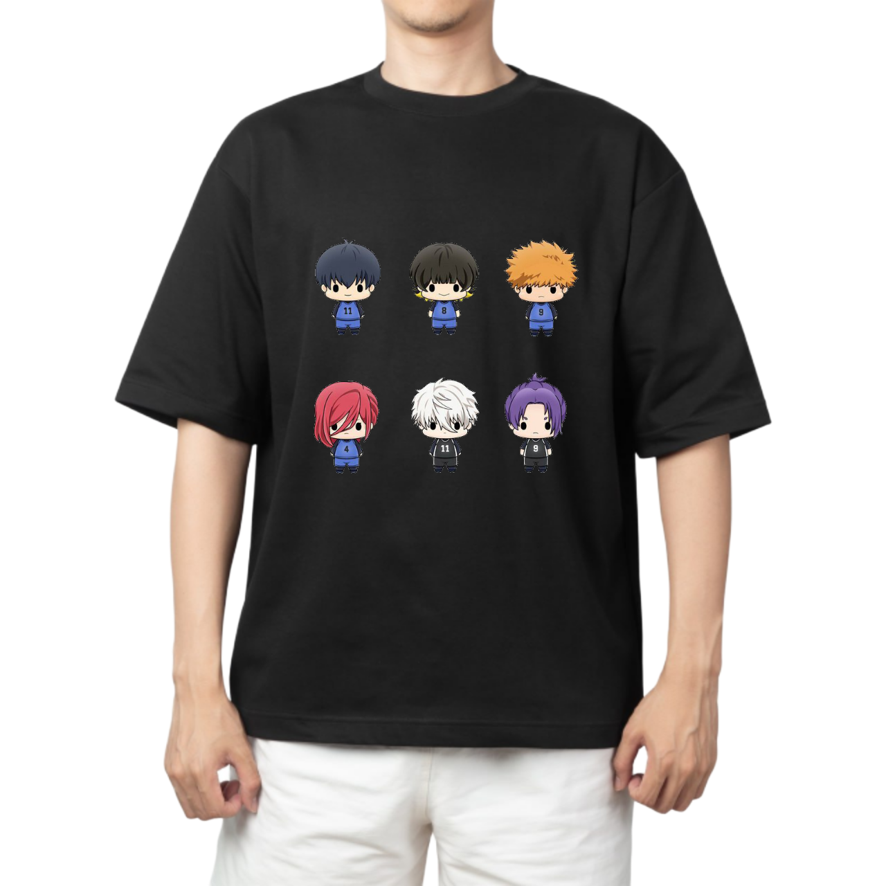 blue lock t- shirt One Size Black 21
