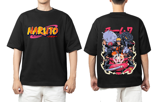 Naruto Shippuden t- shirt One Size Black Back 4