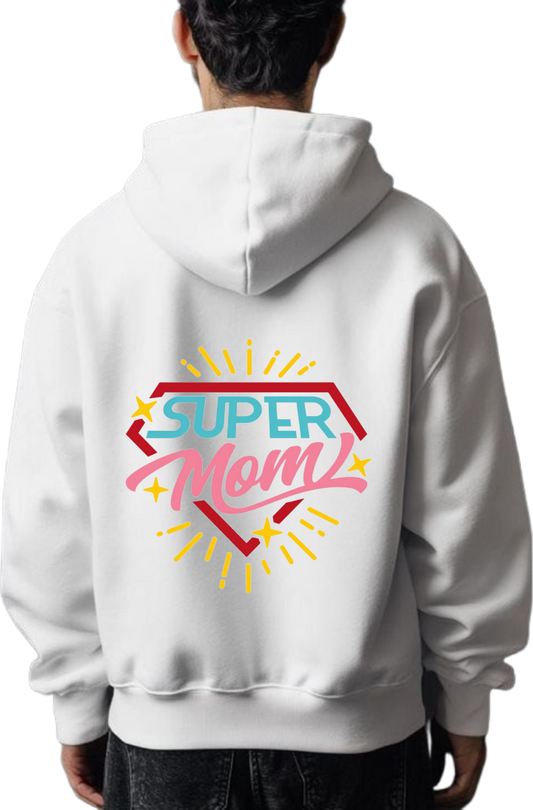 Mom dad parents Oversize Hoodie White Back 4