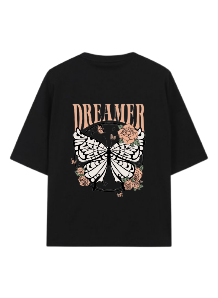 butterflies t- shirt Black Back 4