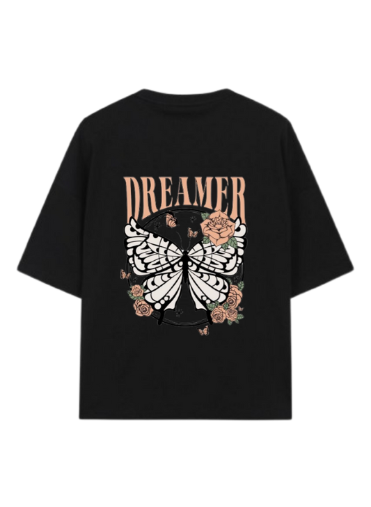 butterflies t- shirt Black Back 4