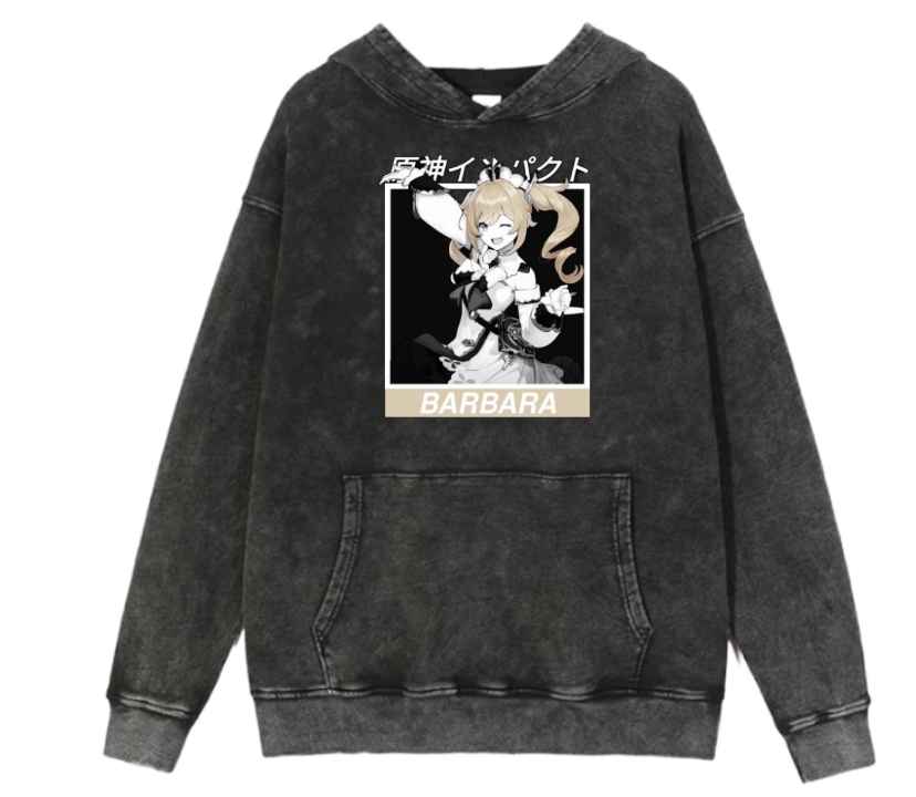 Genshin Impact Ningguang Over Size  hoodie Washed 5