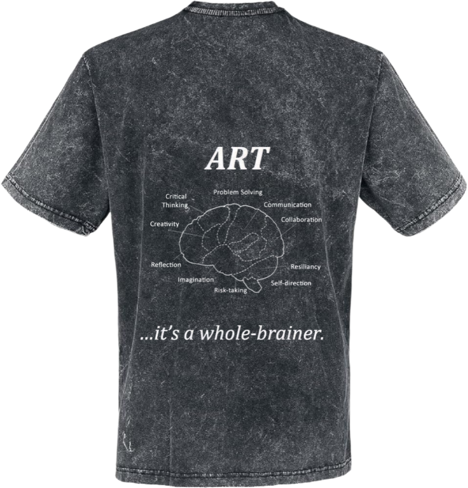 ART Back text One Size t- shirt Washed Back 84