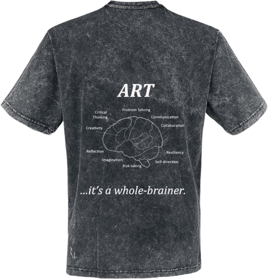 ART Back text One Size t- shirt Washed Back 84